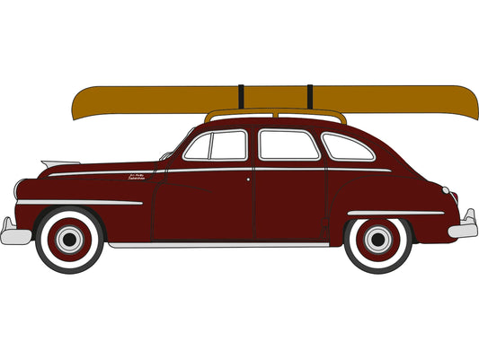 Oxford Diecast 1946 Desoto Suburban (Canoe) Royal Maroon OD87DS46007 HO Gauge