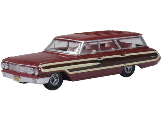 Oxford Diecast 1964 Ford Country Station Wagon Squire Vintage Burgundy