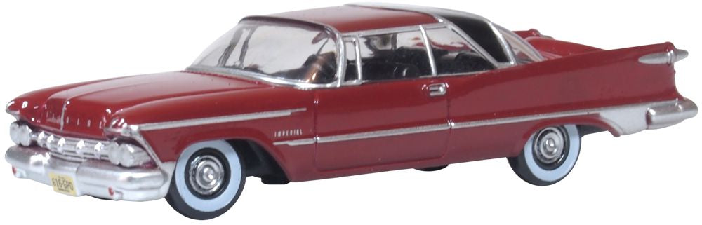 Oxford Diecast Imperial Crown 2 Door Hardtop 1959 Radiant Red/Black OD87IC59003 HO Gauge
