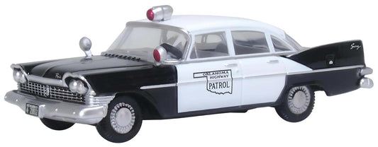 Oxford Diecast Plymouth Savoy Sedan 1959 Oklahoma Highway Patrol OD87PS59001 HO Gauge