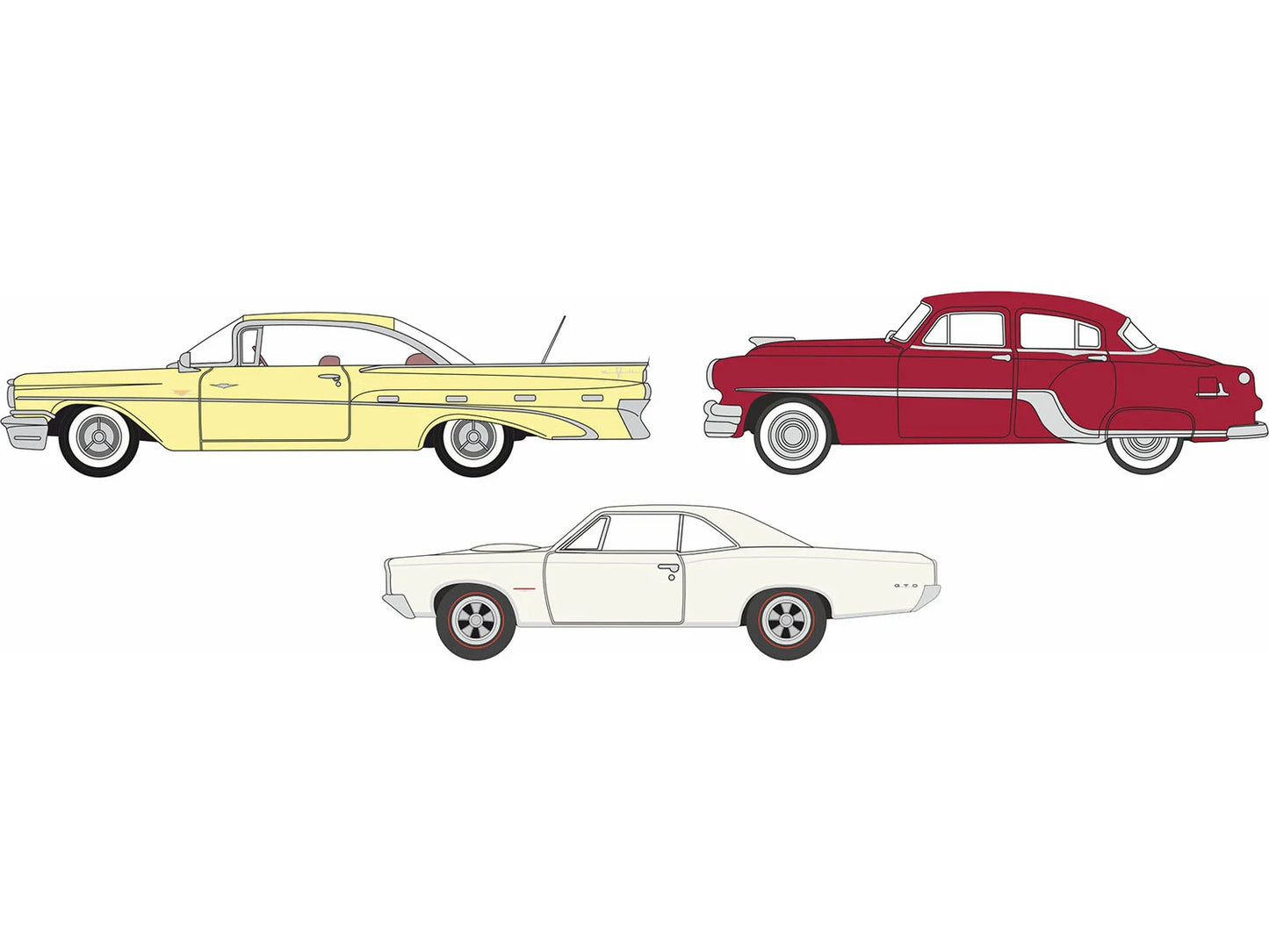 Oxford Diecast Pontiac Centenary 2026 Set (3) OD87SET004 HO Gauge
