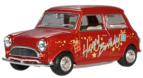 Oxford Diecast MIN017 Mini Car Happy Birthday 1:43