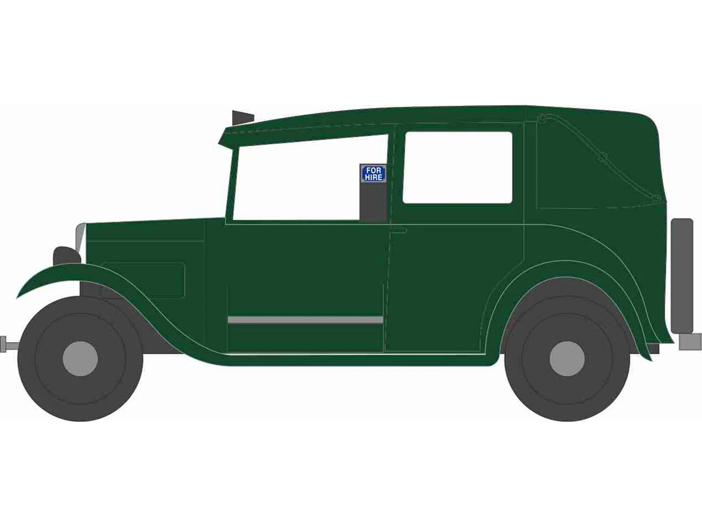 Oxford Diecast Austin Low Loader Taxi Green ODNAT005 N Gauge
