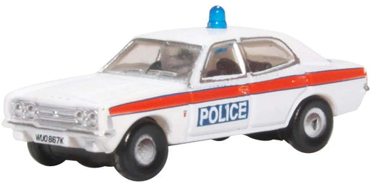 Oxford Diecast NCOR3004 Ford Cortina MkIII Devon & Cornwall Police N Gauge