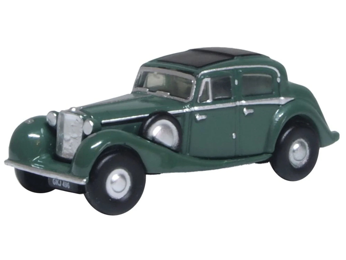 Oxford Diecast Jaguar SS 2.5 Litre Suede Green ODNJSS005 N Gauge