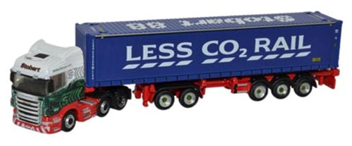 Oxford Diecast NSHL01CT Scania Highline D-TEC Combitrailer Container E Stobart N