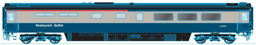 Oxford Rail 763RB001B Mk3a RUB Coach BR Blue/Grey M10005 OO Gauge