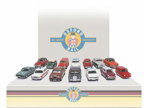Oxford Rail 76CPK002 Carflat Car Pack 1970s Cars x4 Assorted OO Gauge