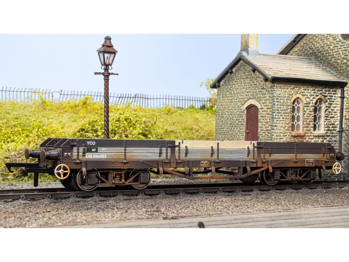 Oxford Rail Pilchard Wagon BR Bauxite DB990083 (TOPS) Weathered OR76PIL006BW OO