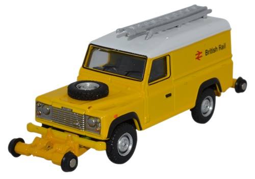 Oxford Rail 76ROR003B Rail Road Land Rover Defender British Rail OO Gauge