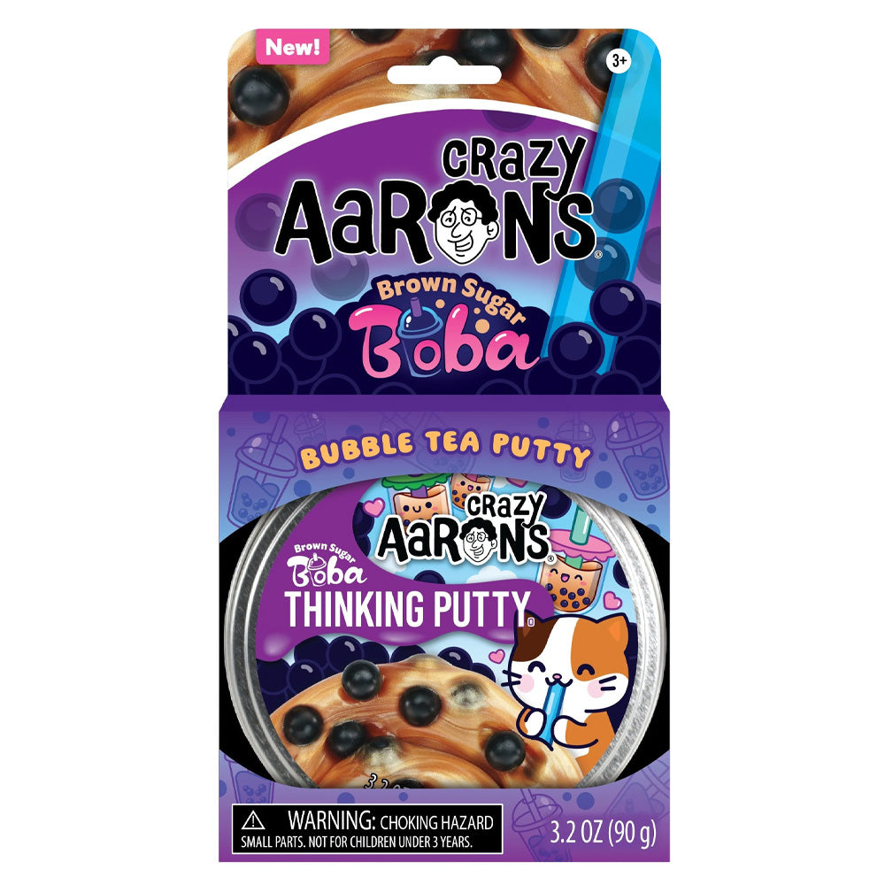 Crazy Aaron's Brown Sugar Boba Trendsetters Thinking Foam Stretch Toy OT020