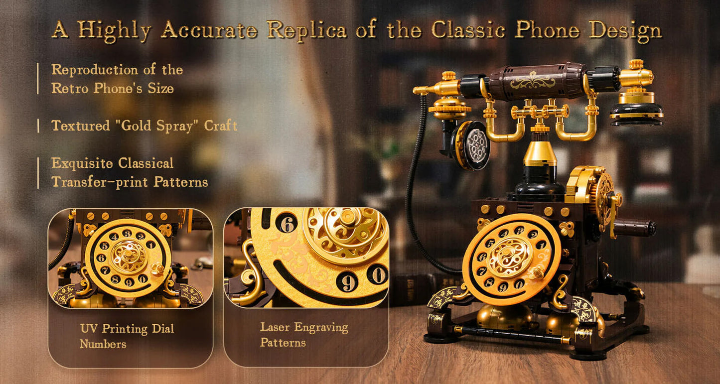 Pantasy Retro Rotary Telephone - 766pcs PA85018