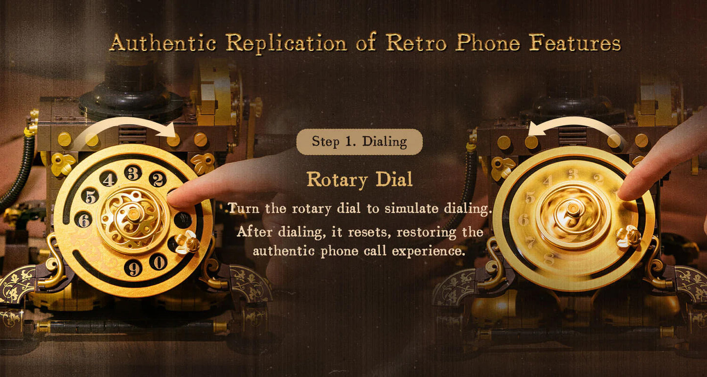 Pantasy Retro Rotary Telephone - 766pcs PA85018