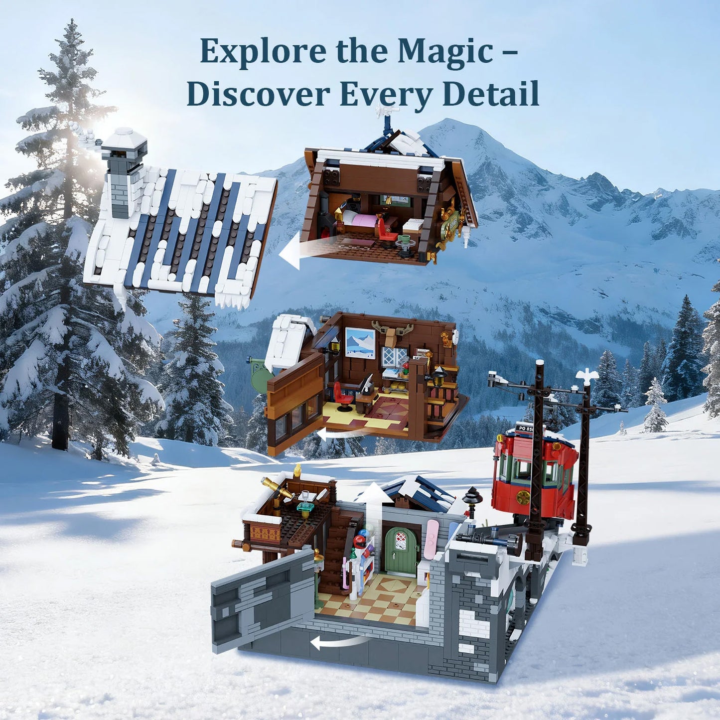 Pantasy Mountain Summit Ski Cabin - 3135pcs PA85033