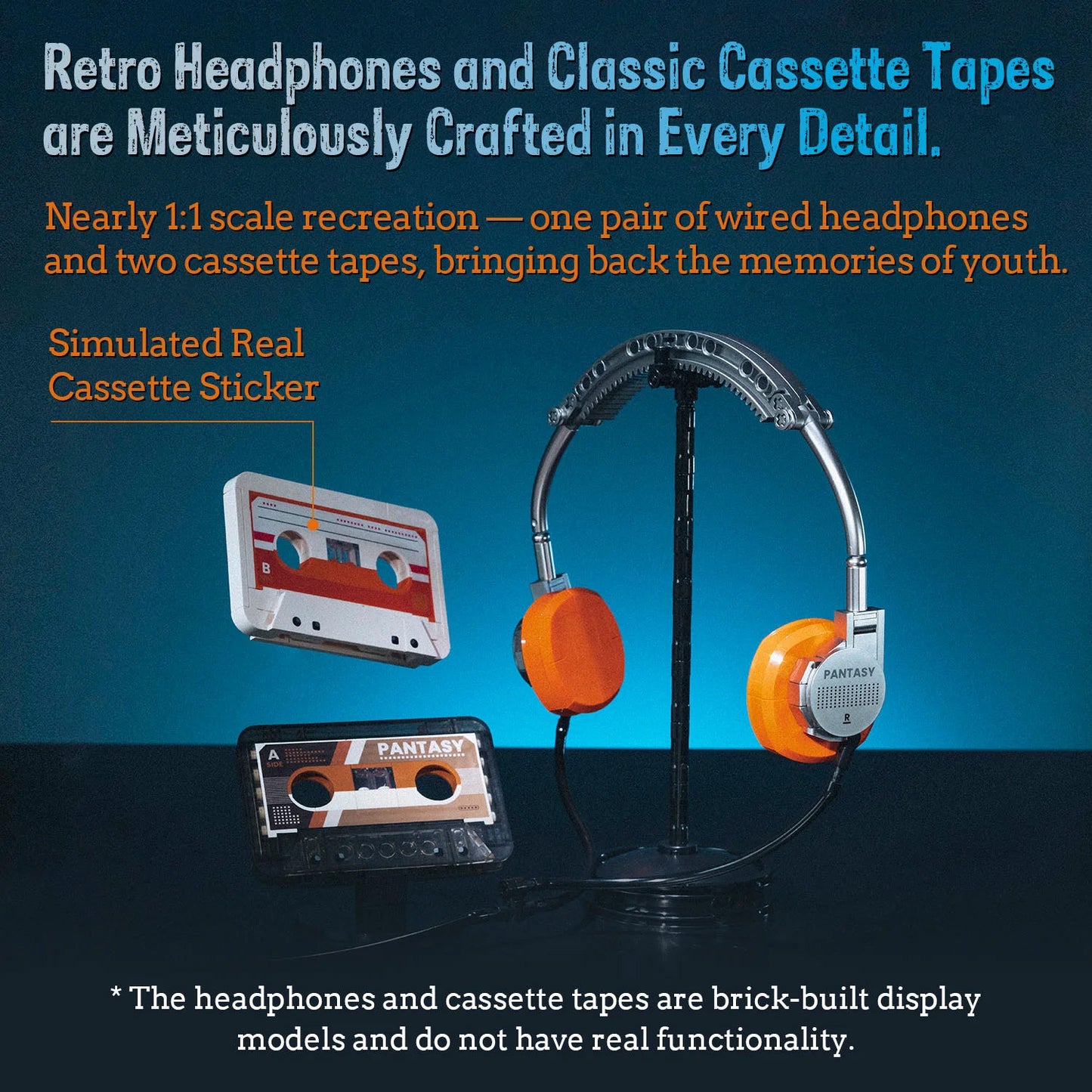 Pantasy Retro Tape Cassette Player - 569pcs PA85039