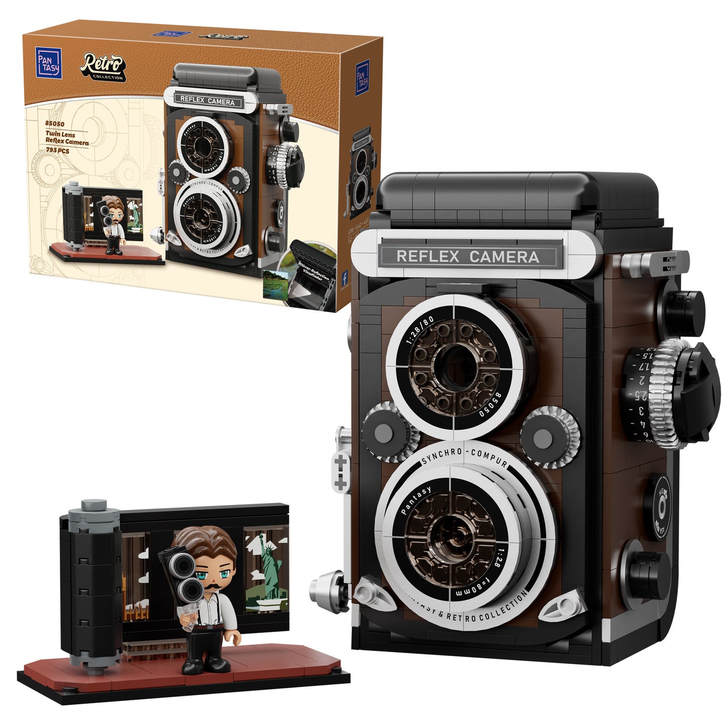 Pantasy Retro Twin Lens Reflex Camera - 793pcs PA85050