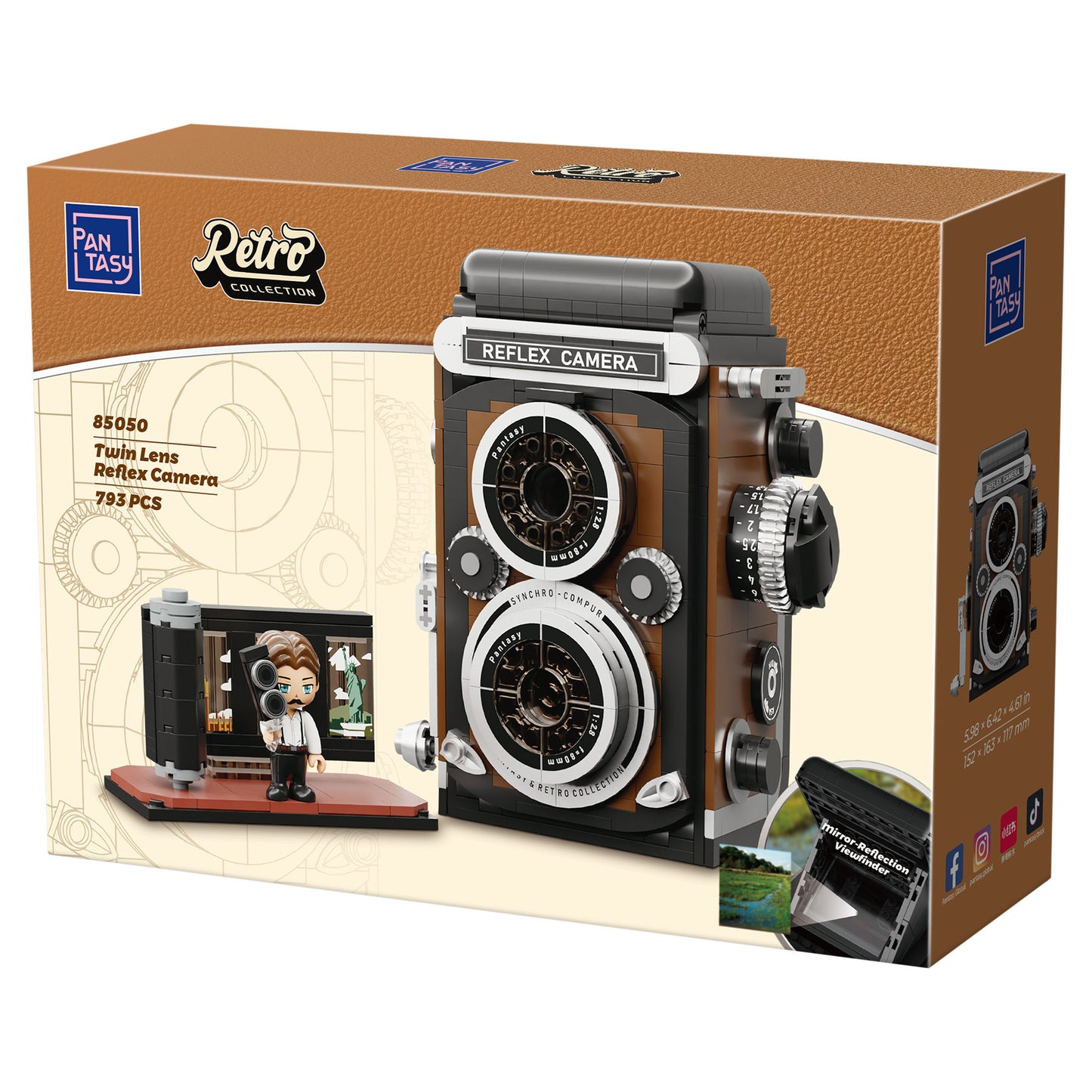 Pantasy Retro Twin Lens Reflex Camera - 793pcs PA85050