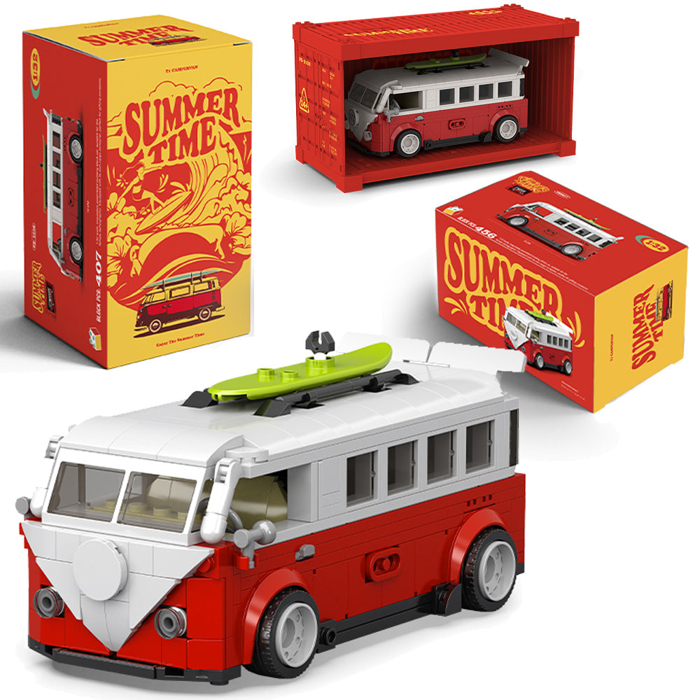 PowerBuild Classic Surf Camper Brick Model 456pcs