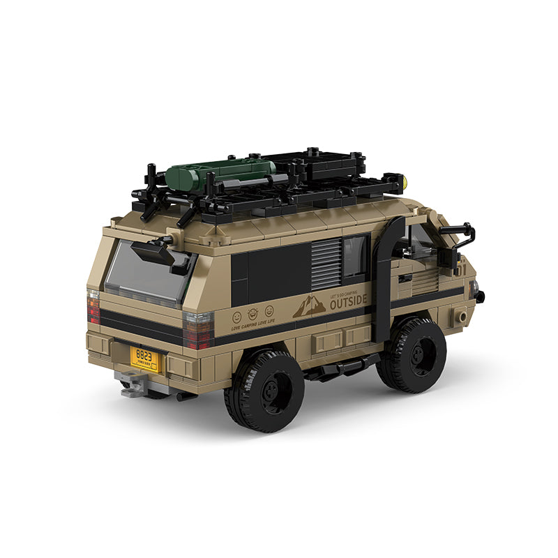 PowerBuild Retro 4x4 Camper Van Brick Model 489pcs