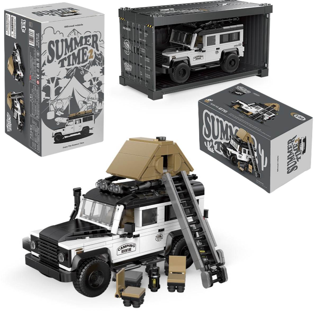 PowerBuild British Camper Off‑Roader Brick Model 676pcs