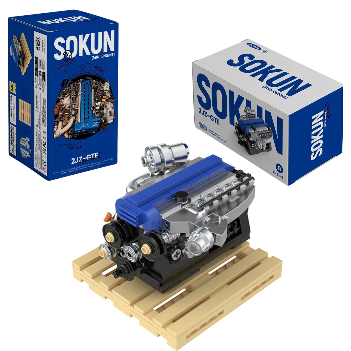 PowerBuild 2JZ-GTE Mini Engine Brick Model 350pcs