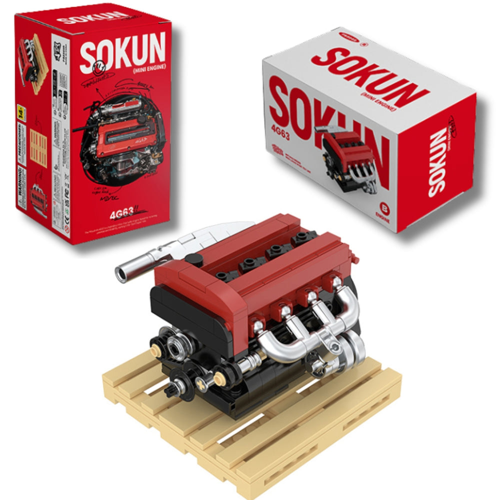 PowerBuild 4G63 Mini Engine Brick Model 350pcs