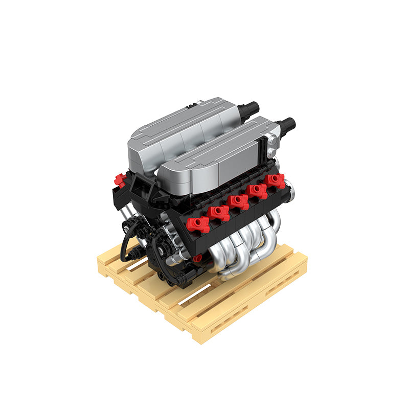 PowerBuild R8 V10 Mini Engine Brick Model 350pcs