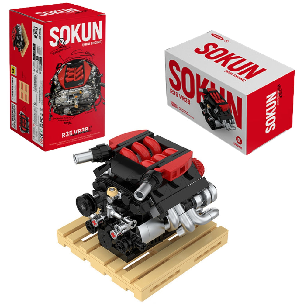 PowerBuild R35 VR38 Mini Engine Brick Model 350pcs