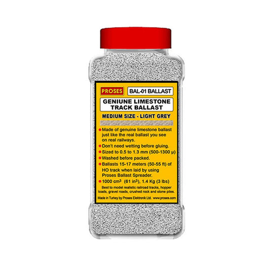 Proses BAL-01 1.4 Kg (3 lbs) Authentic Limestone Ballast HO/OO Light Grey