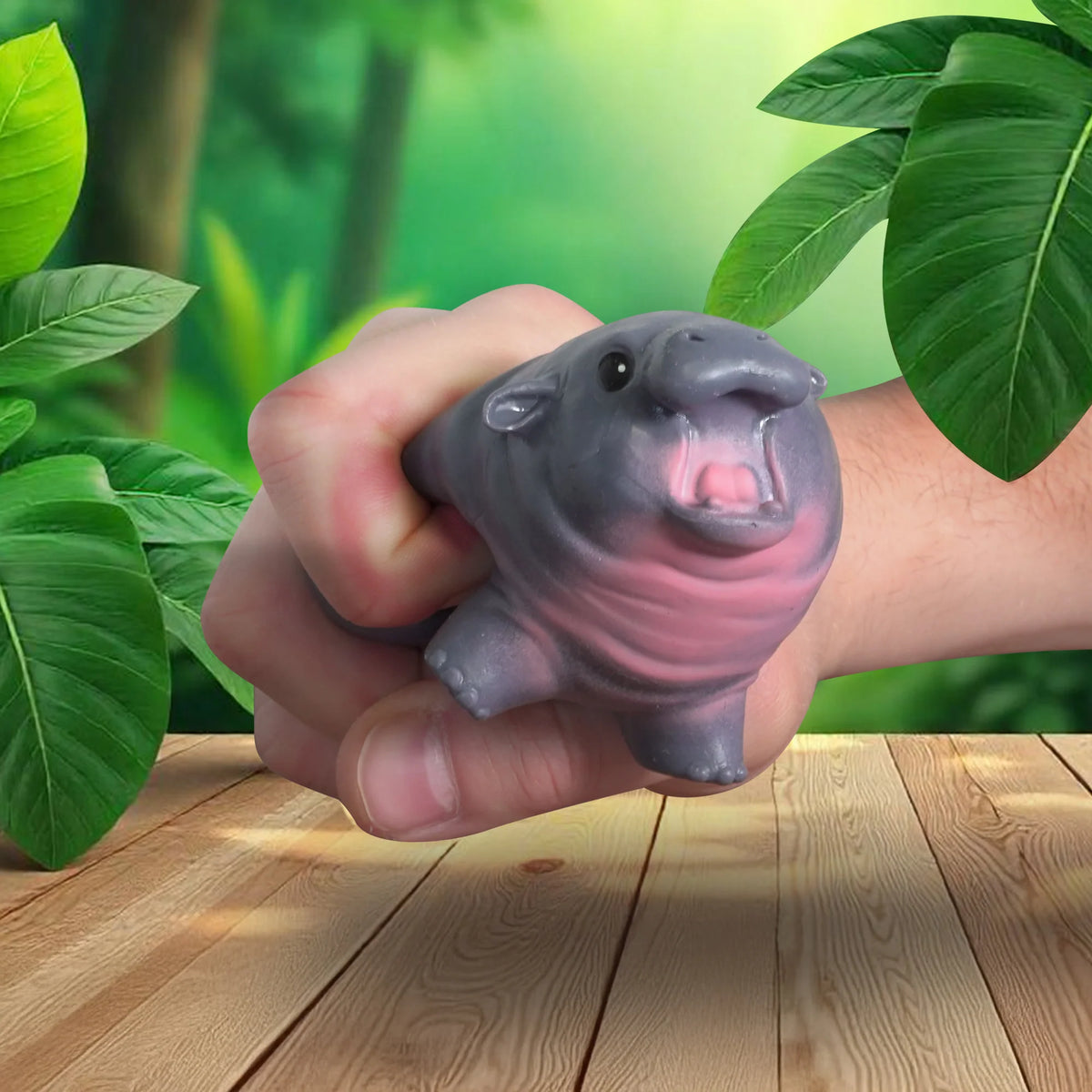 Bubblegum Stuff Squishmy Hippo Squishy Sensory Toy