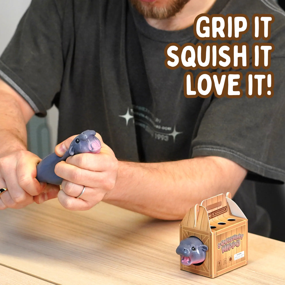 Bubblegum Stuff Squishmy Hippo Squishy Sensory Toy