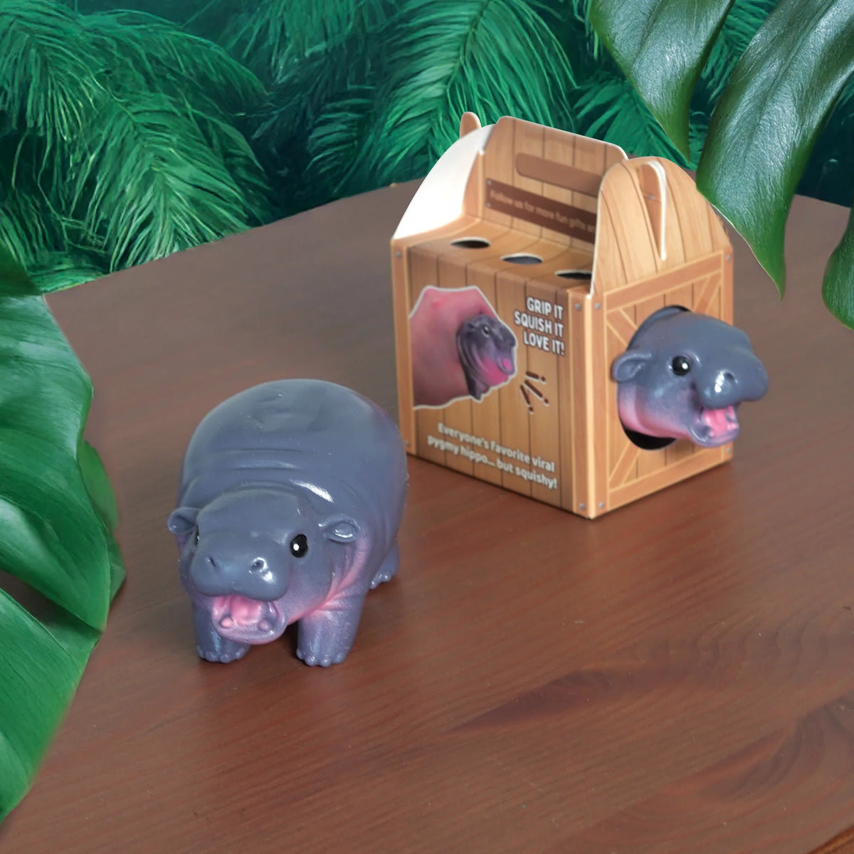 Bubblegum Stuff Squishmy Hippo Squishy Sensory Toy