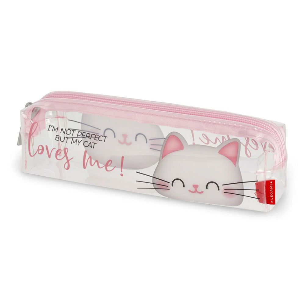 Legami Kitty Soft Transparent Pencil Case