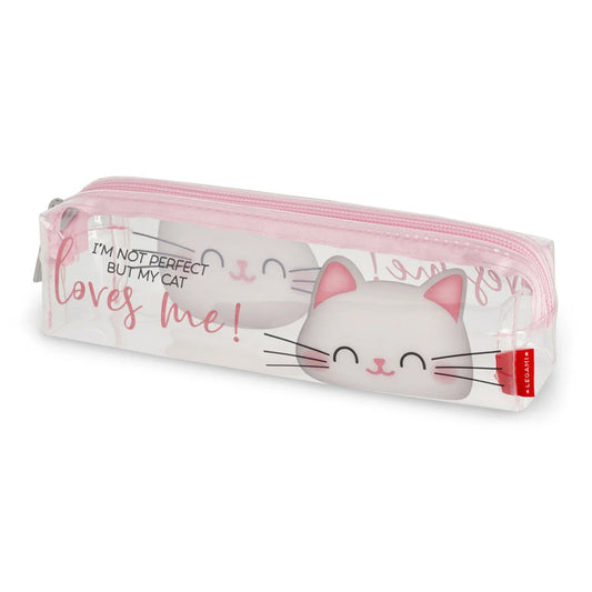Legami Kitty Soft Transparent Pencil Case