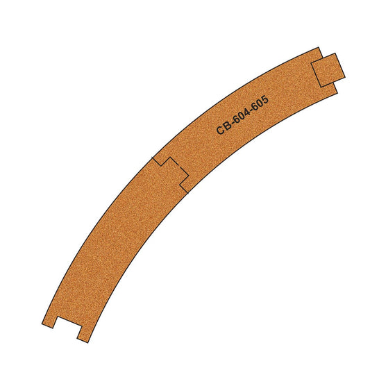 Proses CB-604-5 10 X Pre-Cut Cork Bed for R604-605 R1 Curve Tracks