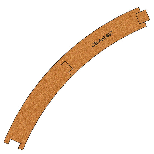 Proses CB-606-7 10 X Pre-Cut Cork Bed for R606-607 R2 Curve Tracks