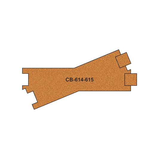 Proses CB-614-5 10 X Pre-Cut Cork Bed for R614-615 Cross Tracks