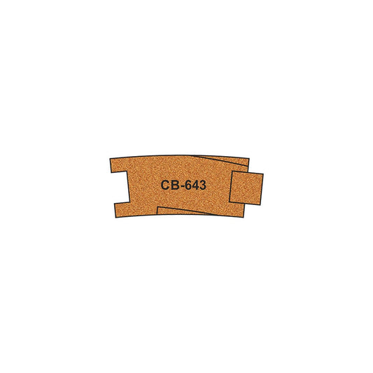 Proses CB-643 10 X Pre-Cut Cork Bed for R643 Curve Track