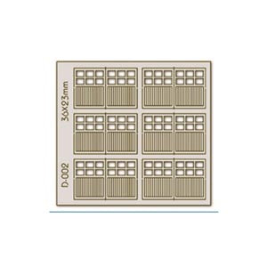 Proses D-002 6 pcs 36X23mm 6 Lite Dbl Unit Garage Doors H0/00