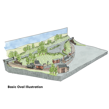 PECO Plan 1: Basic Oval Branch - Complete HO/OO Gauge Track Pack