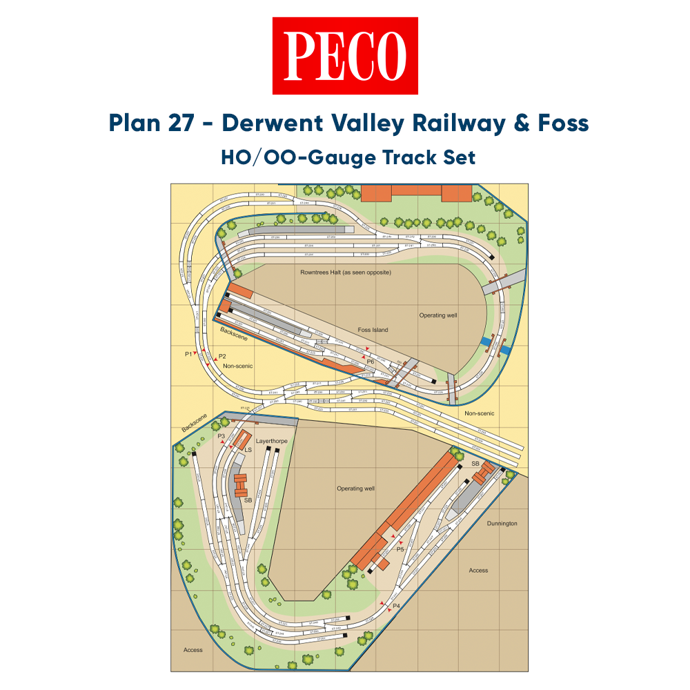 PECO Plan 27: Derwent Valley Railway & Foss - Complete HO/OO Gauge Track Pack