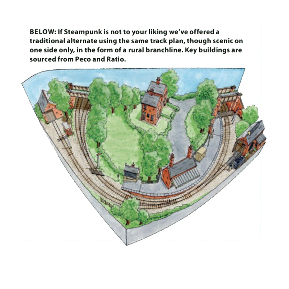 PECO Plan 6: Steampunk/Circular Branch - Complete N-Gauge Track Pack
