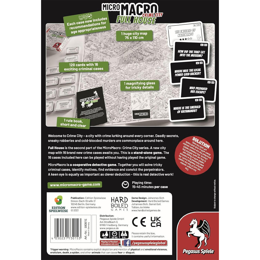 MicroMacro: Crime City - Full House - Coop Detective Game - Age 12+ 1-4 Players