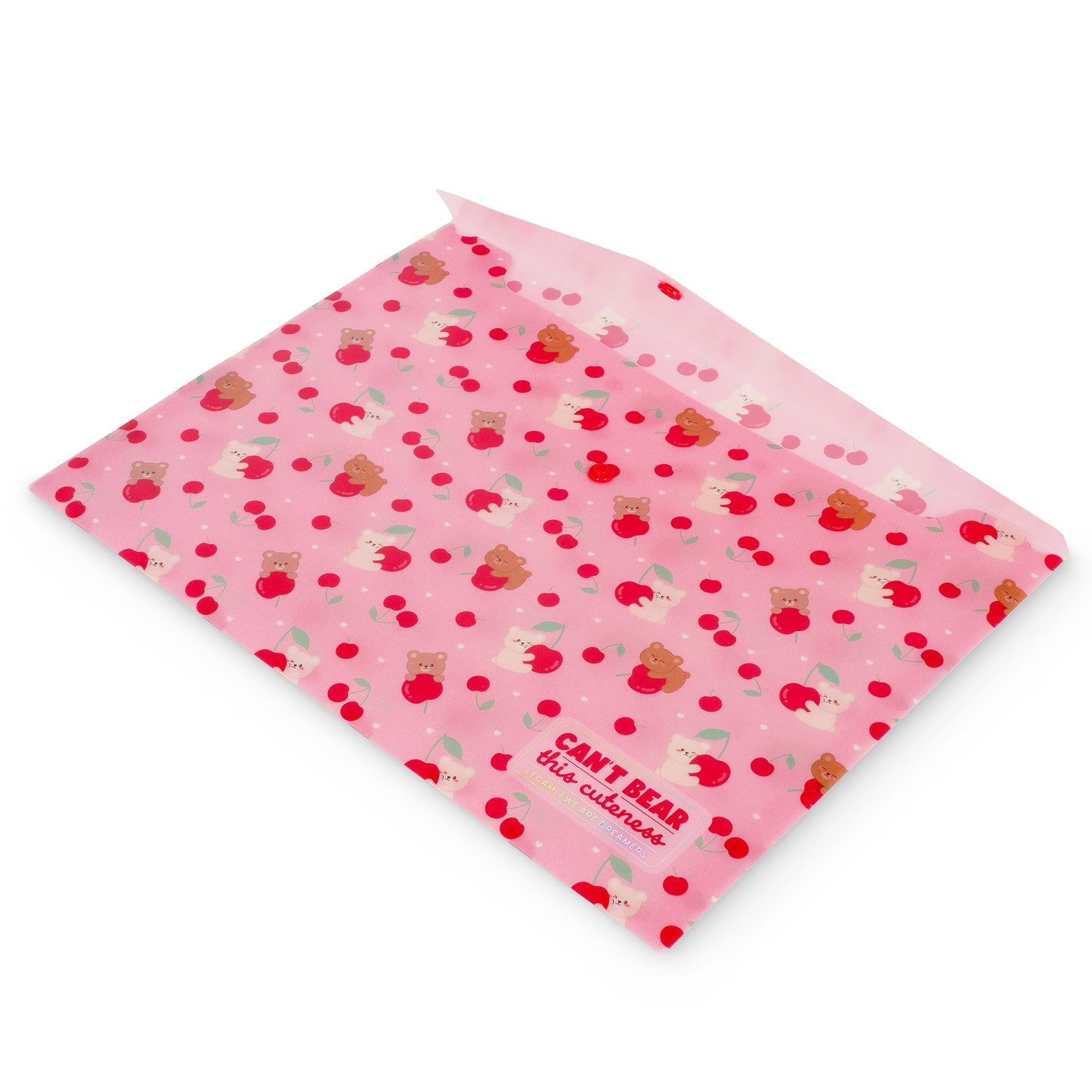 Legami Fold & Order Document Folder - Teddy Bear - Cherry