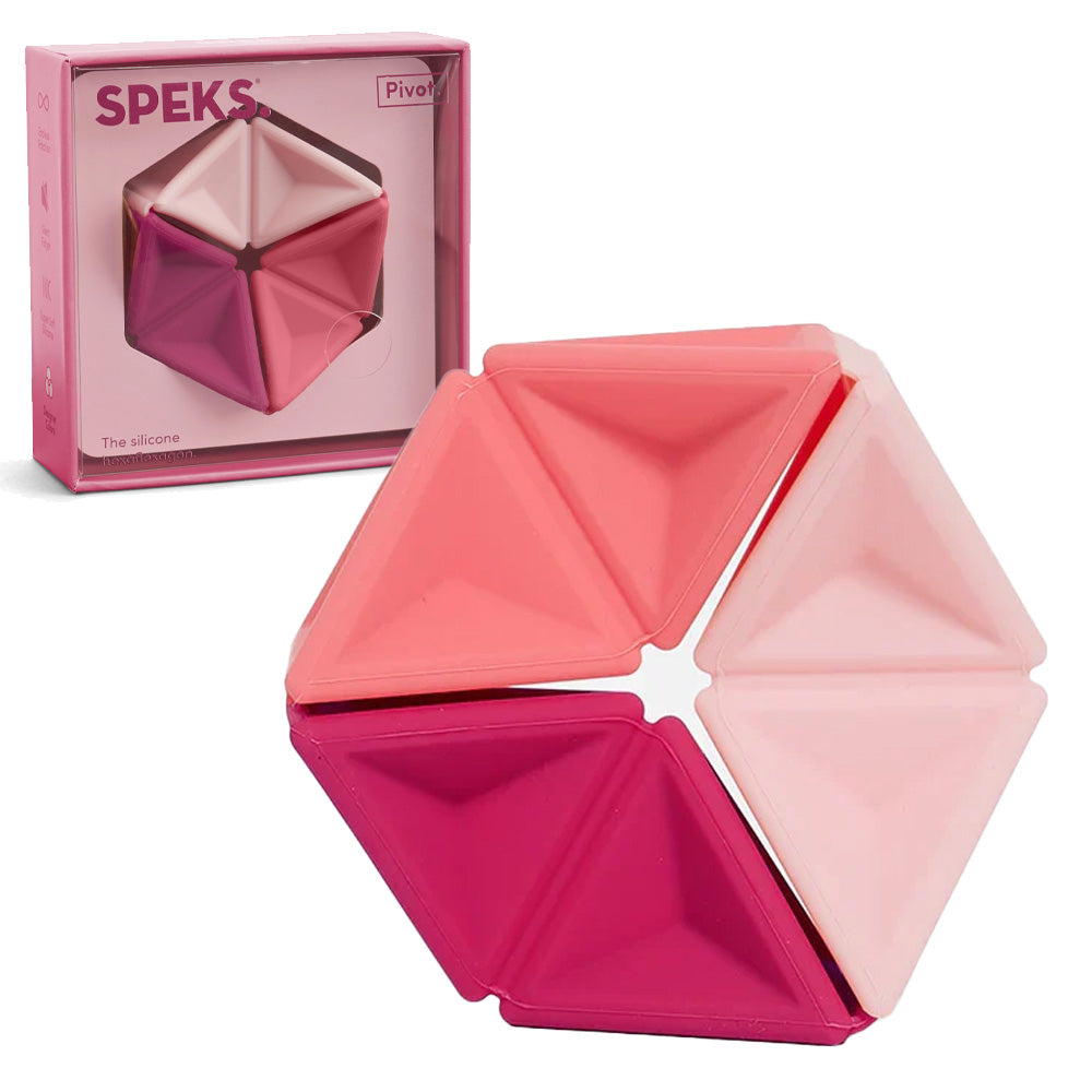 Speks Pivot - Magenta - The Silicone Flexagon Adult Fidget Toy