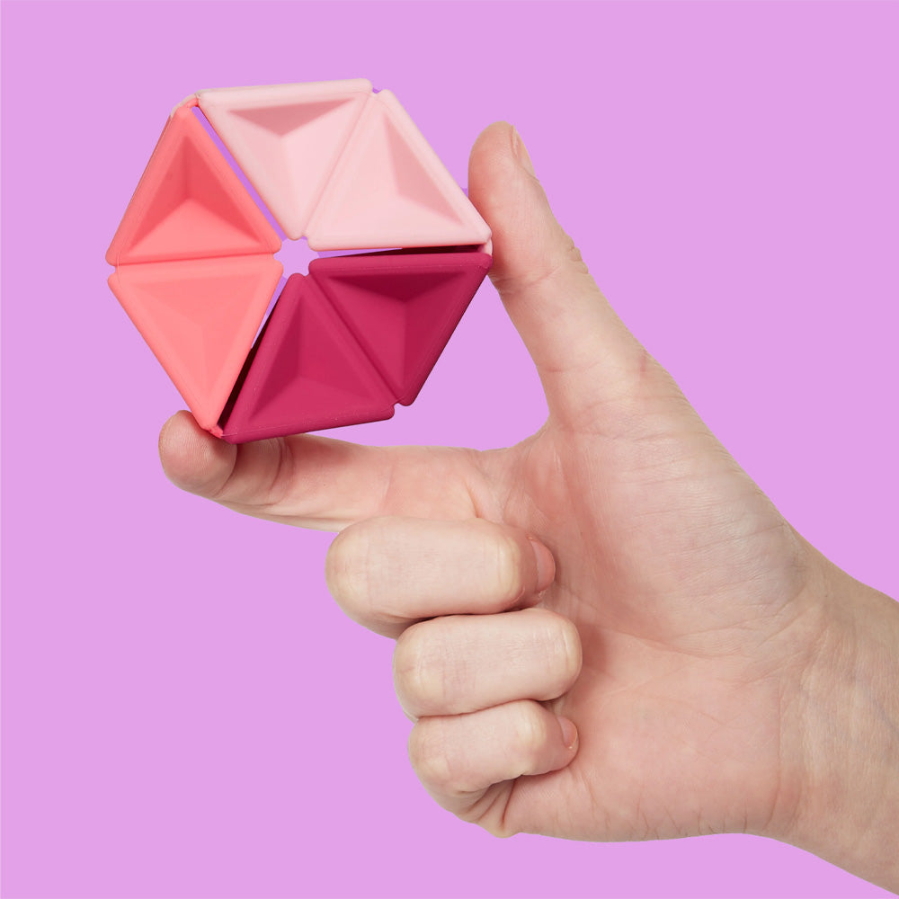 Speks Pivot - Magenta - The Silicone Flexagon Adult Fidget Toy