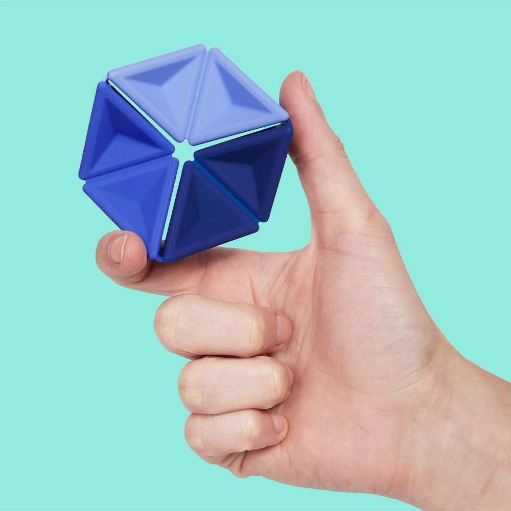 Speks Pivot - Navy - The Silicone Flexagon Adult Fidget Toy