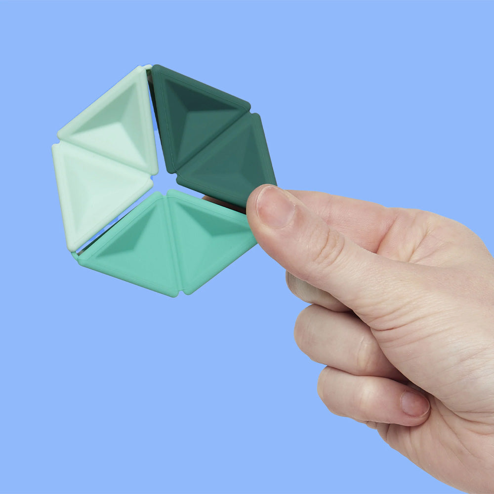 Speks Pivot - Teal - The Silicone Flexagon Adult Fidget Toy