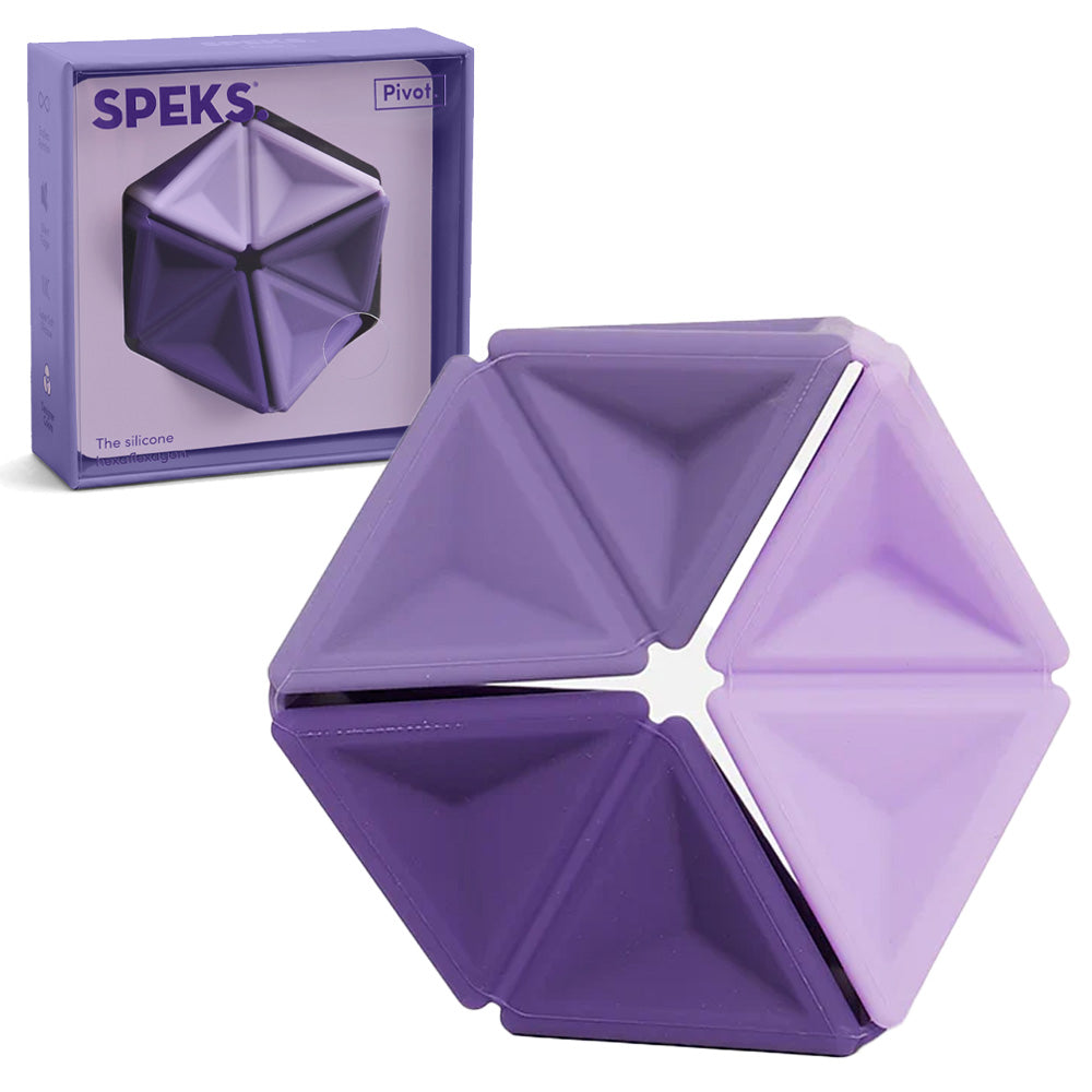 Speks Pivot - Violet - The Silicone Flexagon Adult Fidget Toy