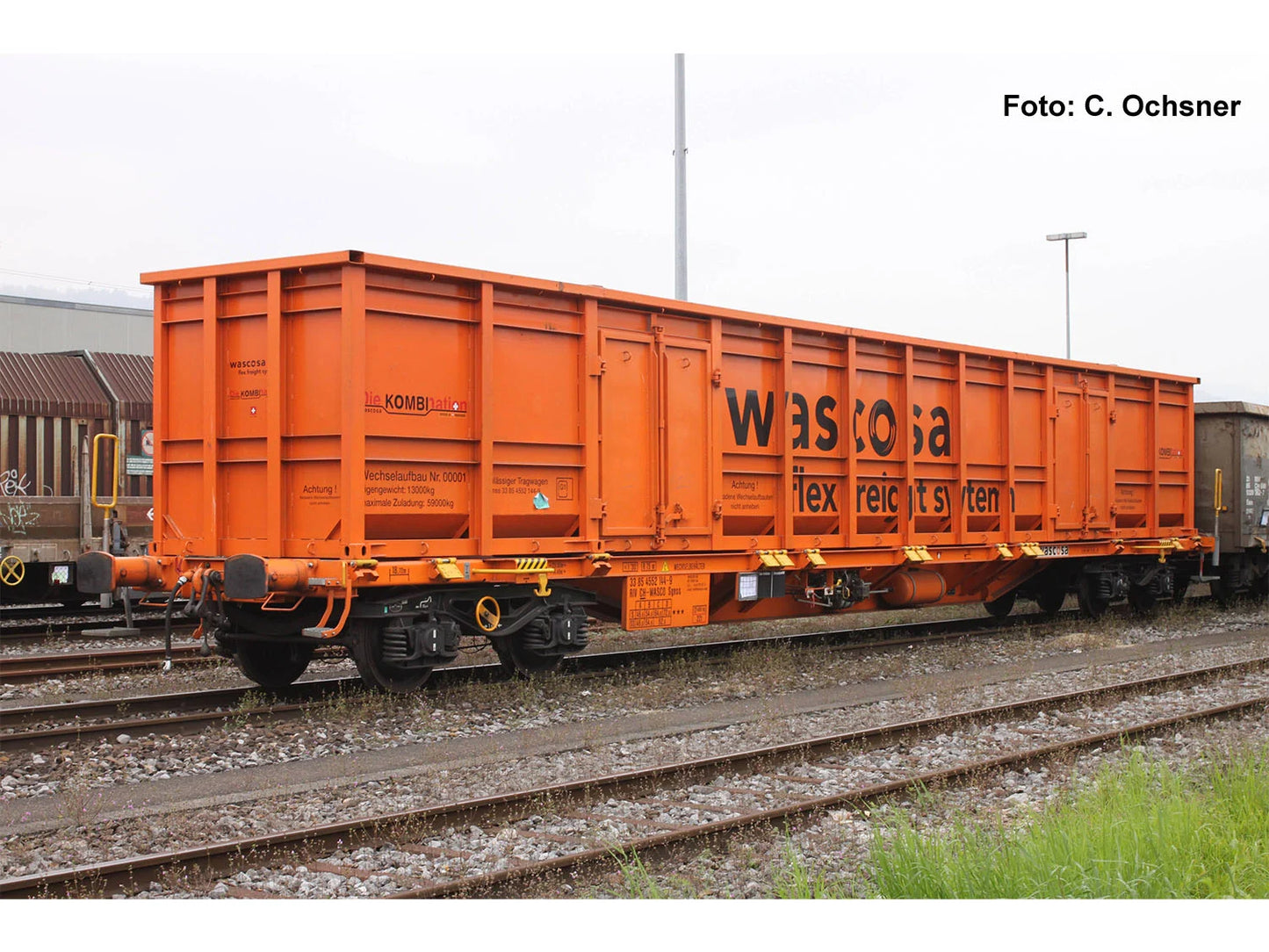 Piko 24553 Classic CH-Wascosa Sgnns Container Wagon VI HO Gauge